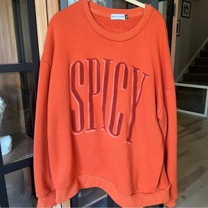 Spicy Terry sweatshirt pullover crewneck fleece long sleeve cool girl graphic